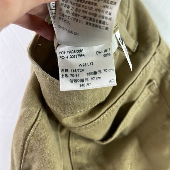 LEVI'S 311‎ Shaping Skinny Tan Khaki Jeans Pants Size 28 - Picture 10 of 10